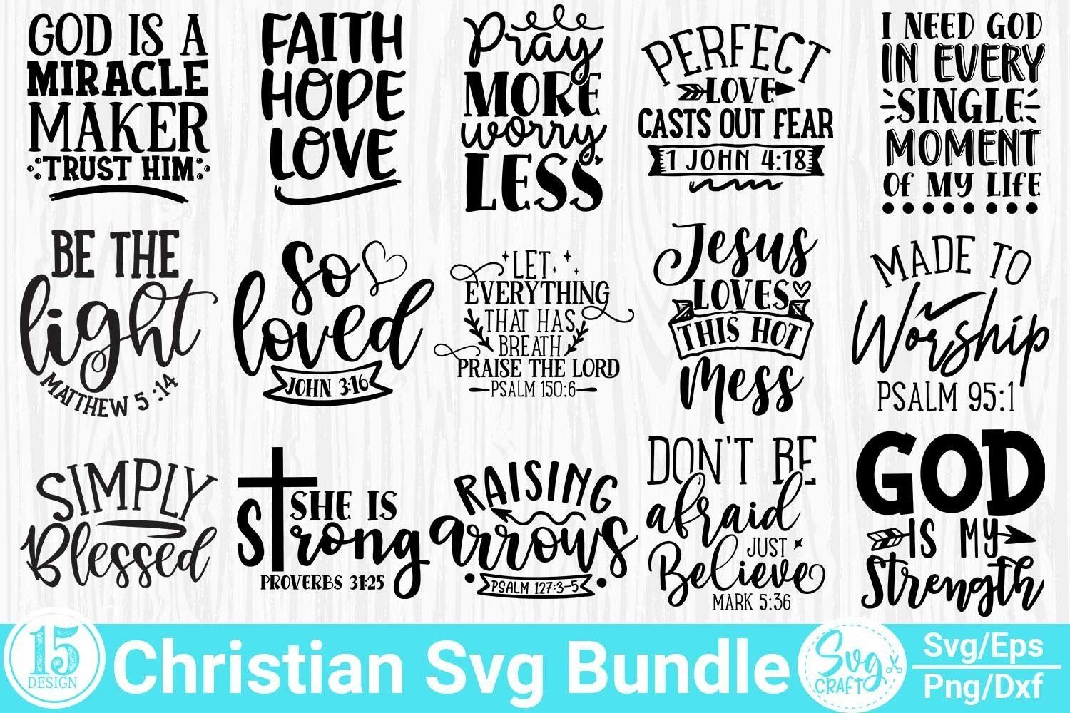 Christian Saying SVG Bundle Faith Bundle
