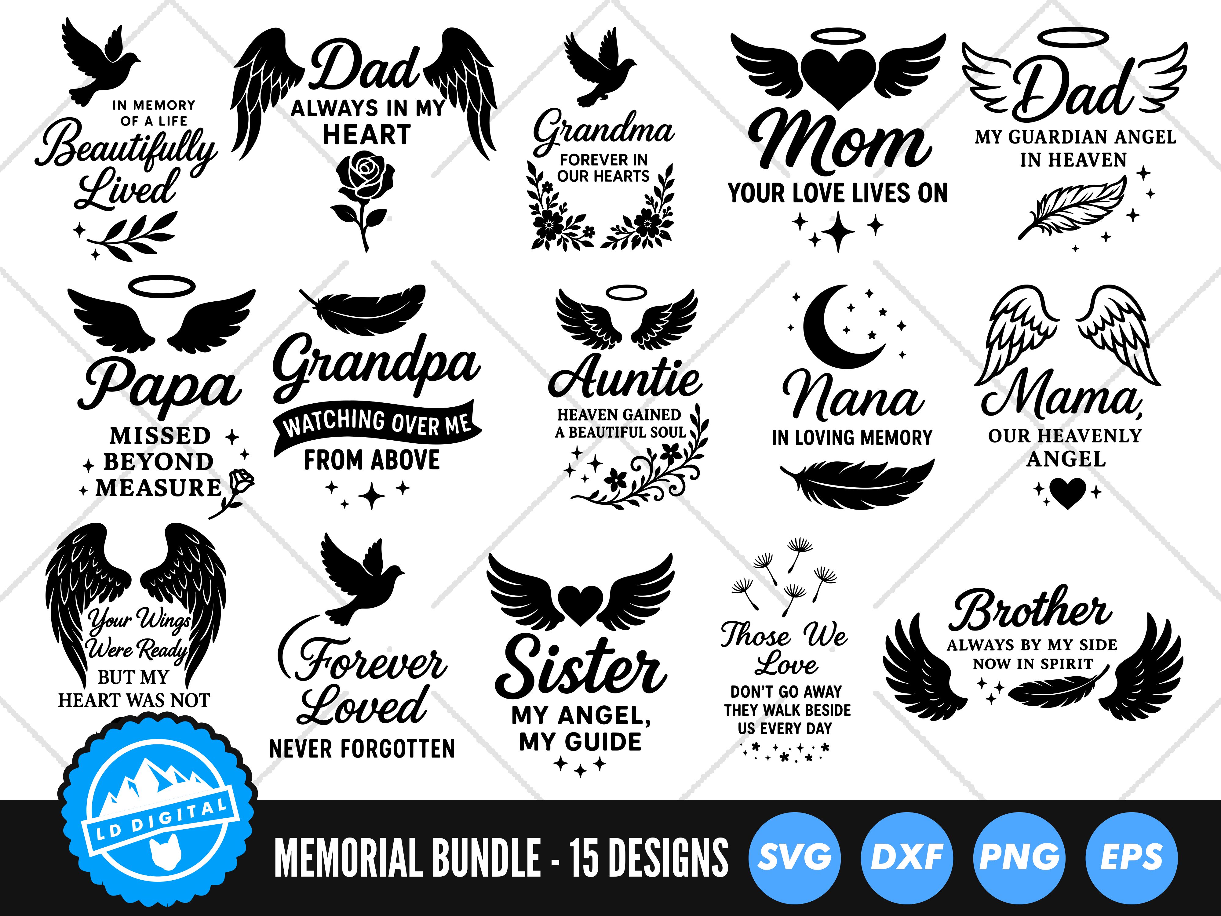 Memorial SVG Bundle, in Loving Memory